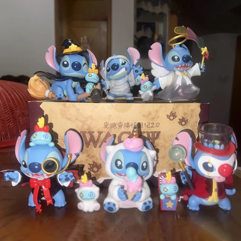 Original Genuine Disney Stitch Weird Diary 1.0 Wacky Diary 2.0 Blind Box Collectible Anime Desktop Decor Toys Birthday Gifts