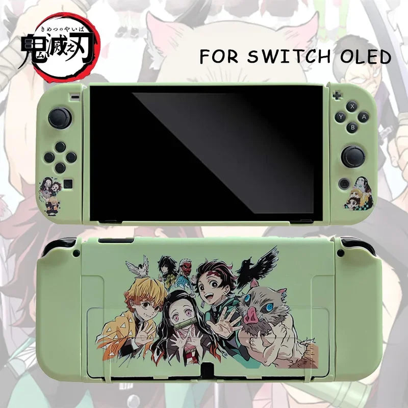 Demon Slayer for Nintendo Switch OLED Accessories Protective Shell NS Game Host Console TPU All-inclusive Cover Protection Case