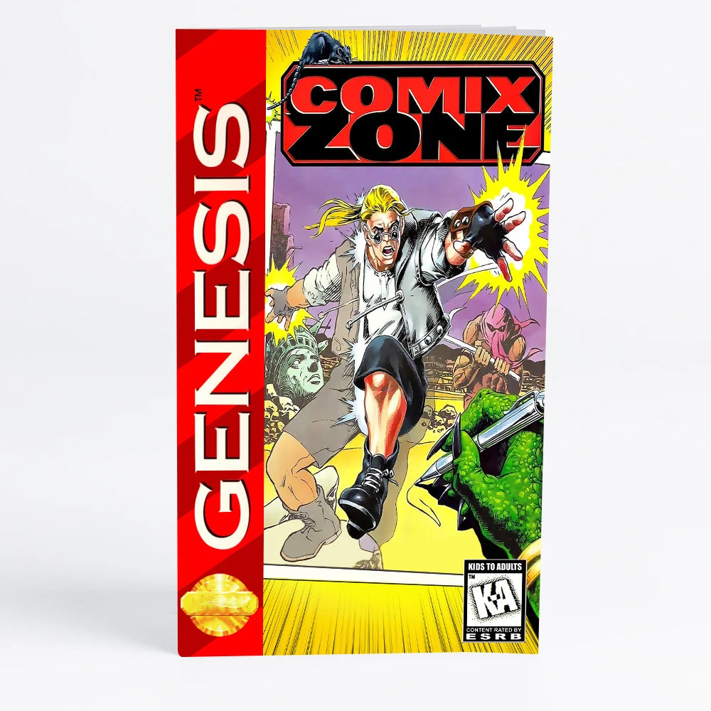 Retro Comix Zone 16bit game cartridge for Sega Genesis Megadrive video game consoles