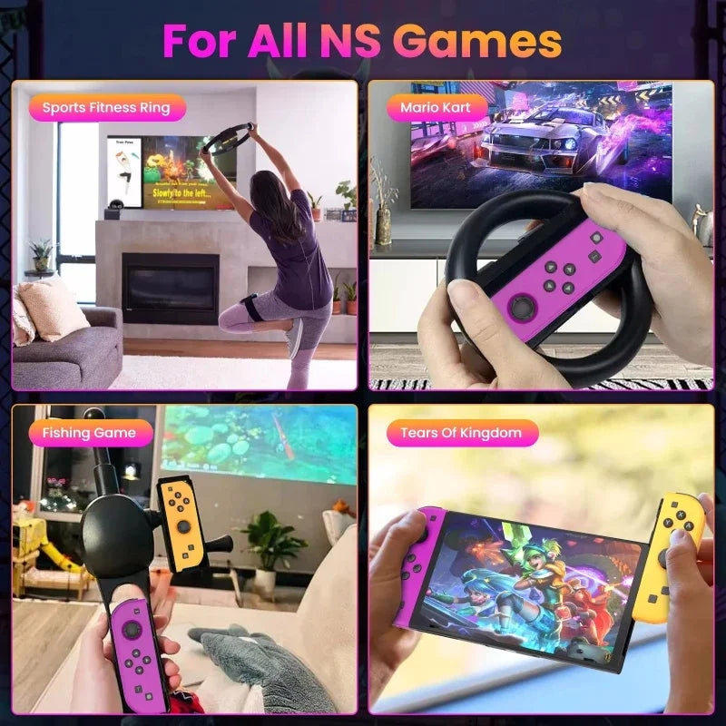 Wireless Gamepad For Switch/OLED/IOS/Android/PC Bluetooth Controller Joystick With Trubo Wake UP 6 Axis Gyro Joycon Game Console