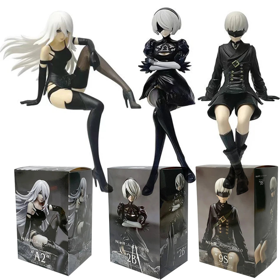15Cm Anime Original SEGA Nier:automata Ver1.1A 2B Yorha No. 2 Type B Premium Chokonose Figure PVC Model Collectible Toys