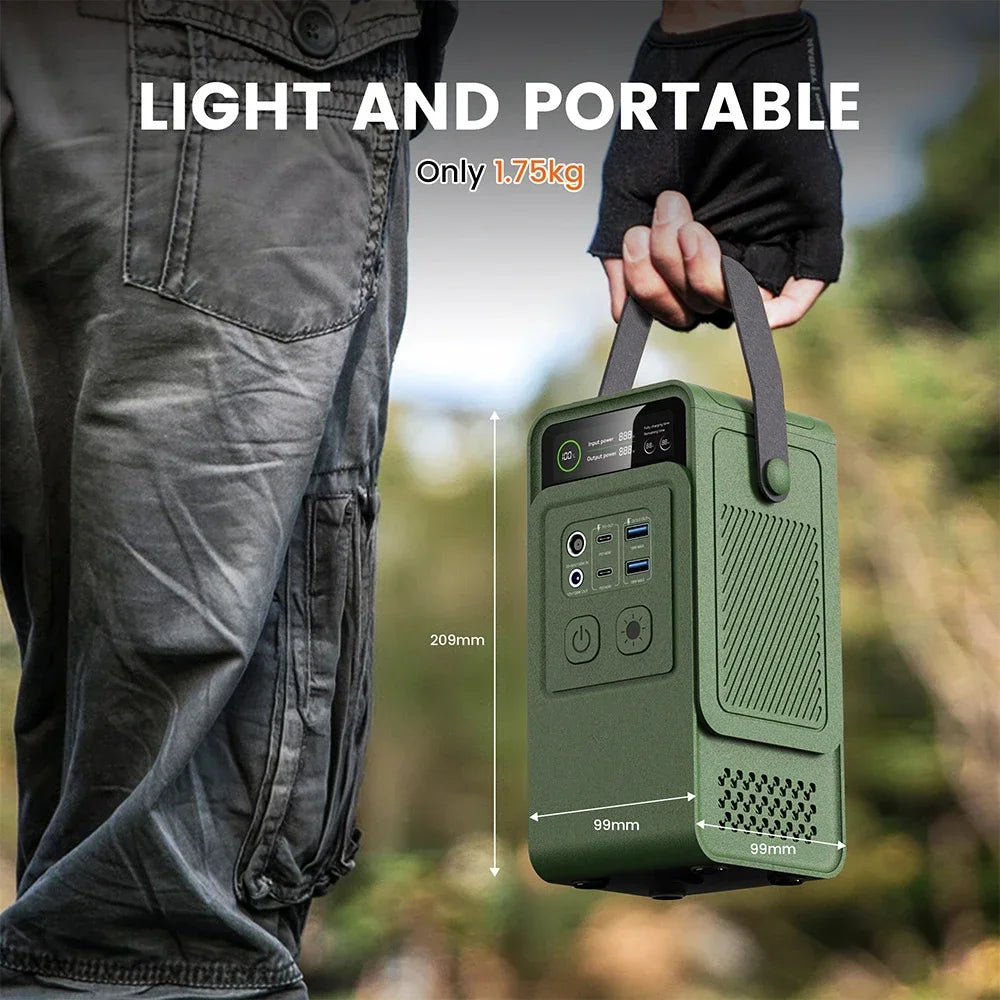 60000mAh Portable Power Station 200W 192Wh Fast Charging Power Bank External Battery for Outdoor Camping Generator Power Supply