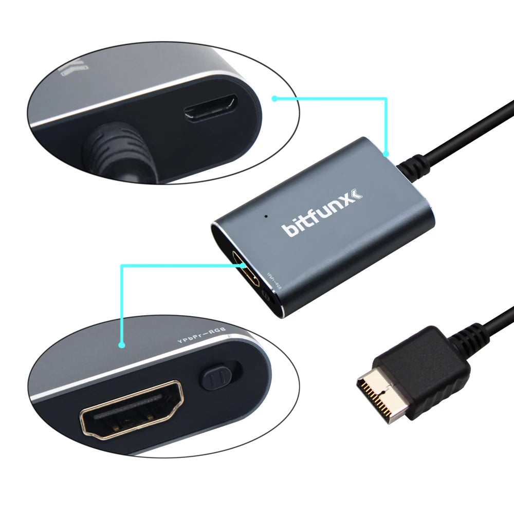 NEW For PS2 to HDMI-Compatible Converter For PS2 PS1 PlayStation 2 Game Consoles With RGB to YPbPr Switch 480i 480p 576i