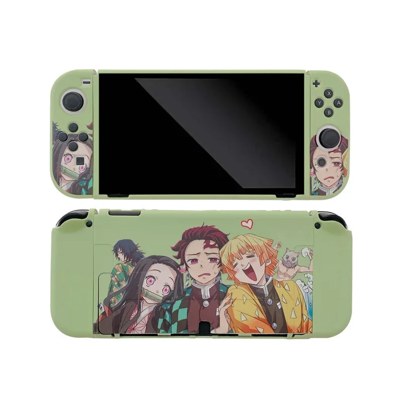 Demon Slayer for Nintendo Switch OLED Accessories Protective Shell NS Game Host Console TPU All-inclusive Cover Protection Case
