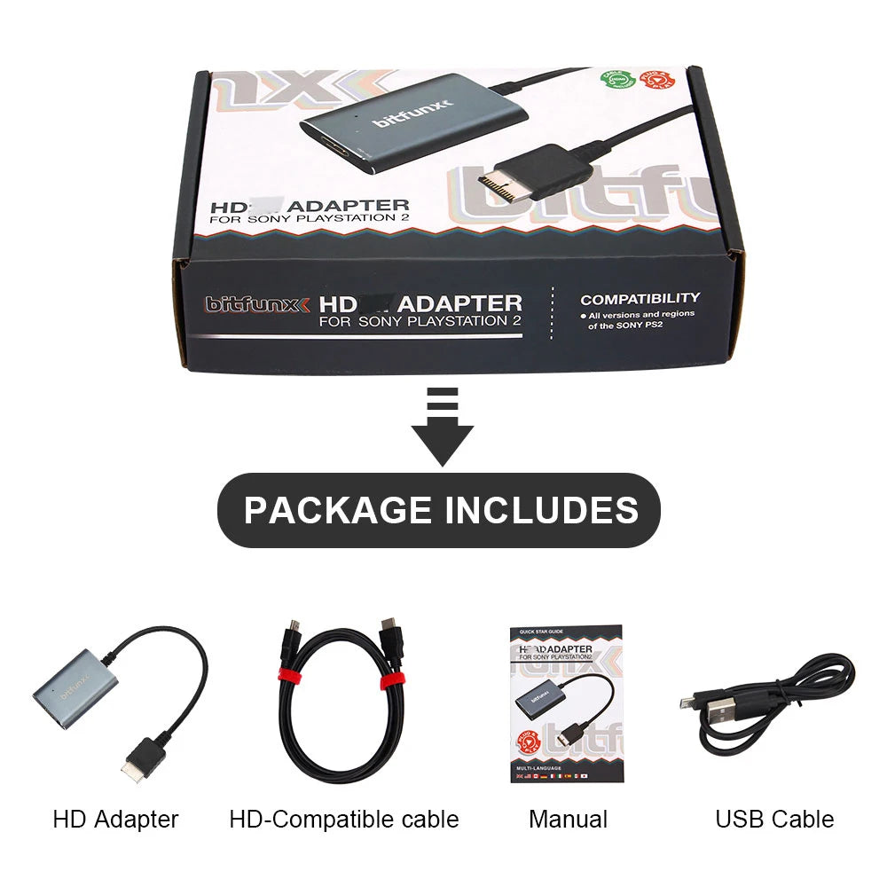 NEW For PS2 to HDMI-Compatible Converter For PS2 PS1 PlayStation 2 Game Consoles With RGB to YPbPr Switch 480i 480p 576i
