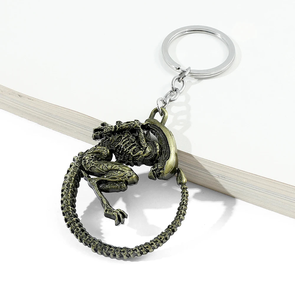 Alien vs Predator Metal Keychain