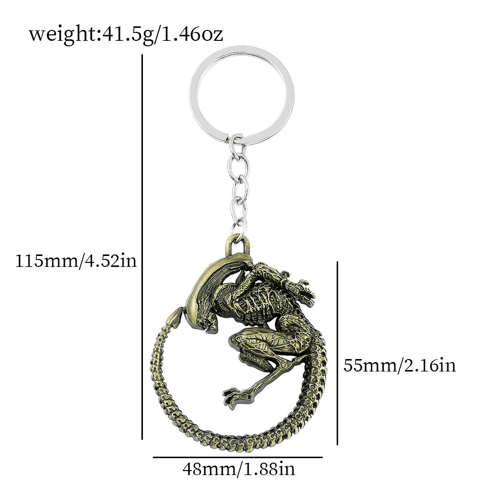Alien vs Predator Metal Keychain