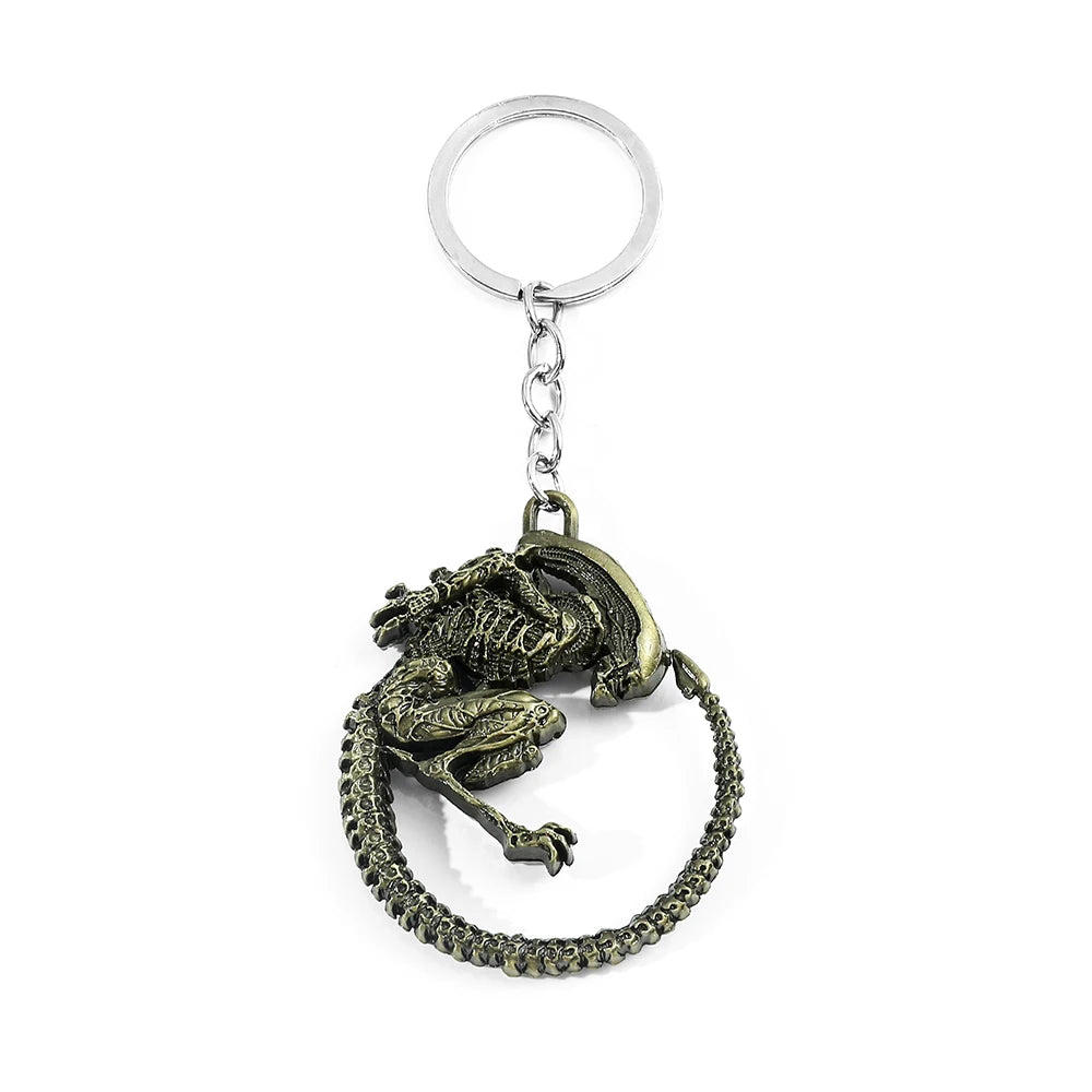 Alien vs Predator Metal Keychain