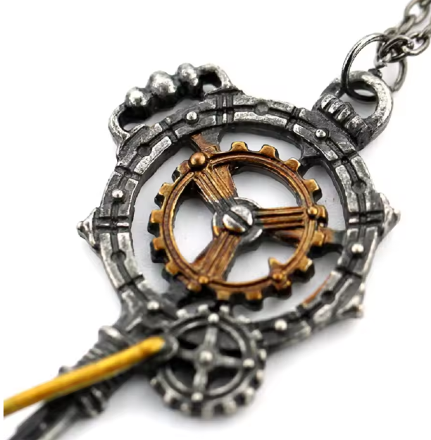 Steampunk Gear Key Necklace