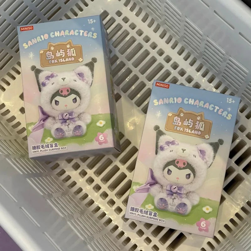Genuine Island Fox Series Blind Box Cute Anime Doll Kuromi Melody Mystery Box Surprise Bag Pendant Vinyl Figure Collect Girl Toy