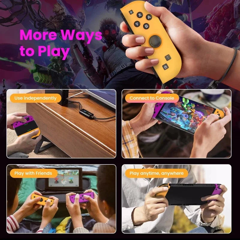 Wireless Gamepad For Switch/OLED/IOS/Android/PC Bluetooth Controller Joystick With Trubo Wake UP 6 Axis Gyro Joycon Game Console