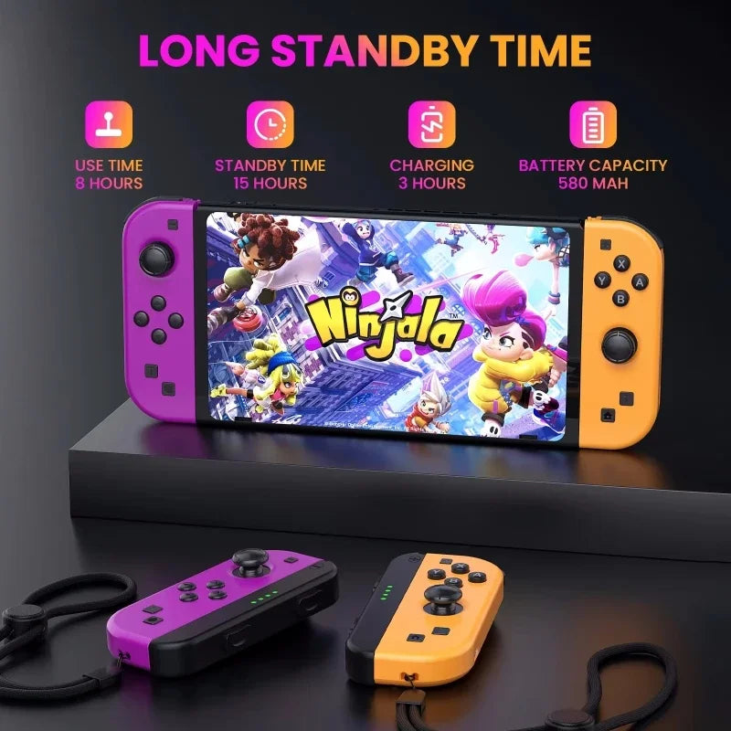 Wireless Gamepad For Switch/OLED/IOS/Android/PC Bluetooth Controller Joystick With Trubo Wake UP 6 Axis Gyro Joycon Game Console