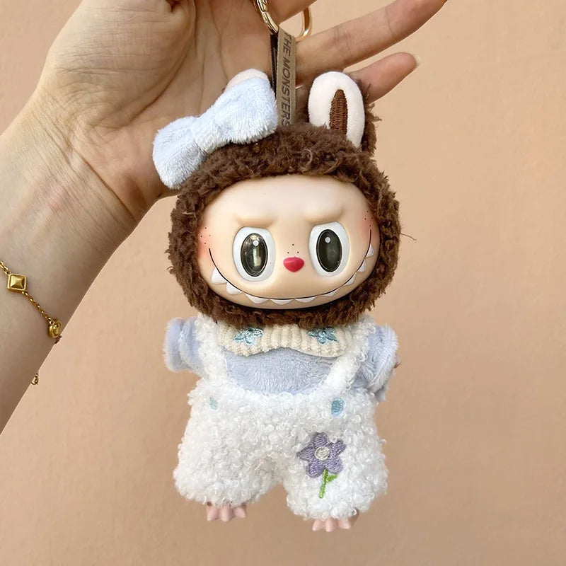 17cm Cute Mini Plush Doll'S Clothes Outfit Accessories For Korea Kpop Exo Labubu Idol Dolls Tops And Pants Clothing Diy Kid Gift
