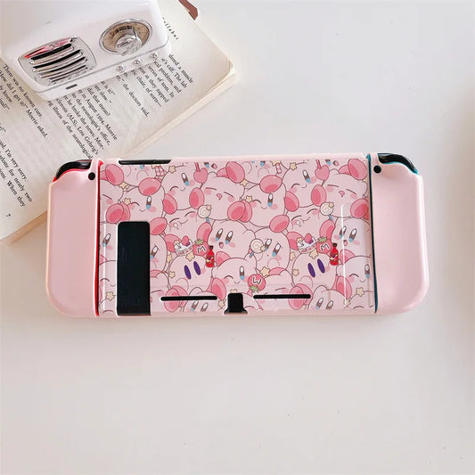 Kirby Cartoon Switch Case for Nintendo Switch Ns Oled Protective Case Anime Joy Con Silicone Soft Cover Game Console Accessories