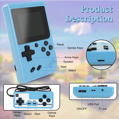 Retro Handheld Game Console with 500 Classical FC Games-3.0 Inches Screen Portable Video Game Consoles, Handheld Video Games