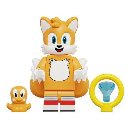 8PCS Sonic The Hedgehog Anime Figures Sonic Action Figures Tails Doll Kawaii Toy for Kids Shadow Birthdays Gifts