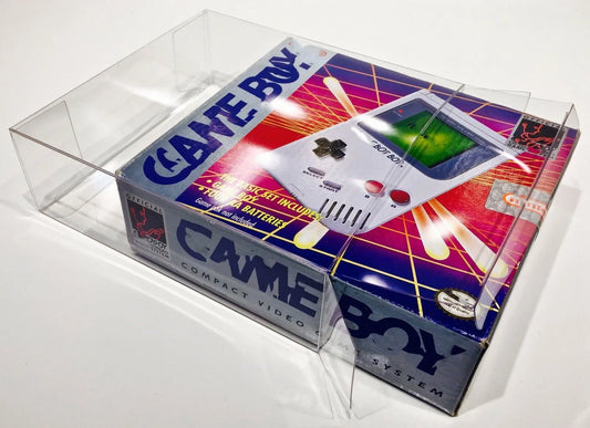 1 Clear Box Protector For The ORIGINAL GAME BOY PINK/PURPLE Console Box Case