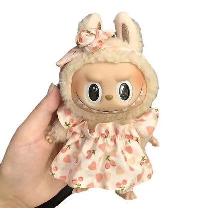 17cm Cute Mini Plush Doll'S Clothes Outfit Accessories For Korea Kpop Exo Labubu Idol Dolls Tops And Pants Clothing Diy Kid Gift