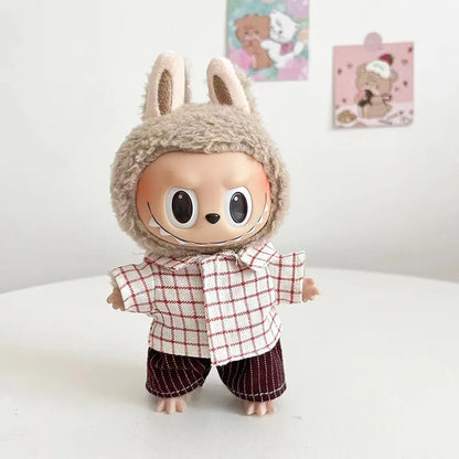 17cm Cute Mini Plush Doll'S Clothes Outfit Accessories For Korea Kpop Exo Labubu Idol Dolls Tops And Pants Clothing Diy Kid Gift