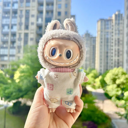 17cm Cute Mini Plush Doll'S Clothes Outfit Accessories For Korea Kpop Exo Labubu Idol Dolls Tops And Pants Clothing Diy Kid Gift