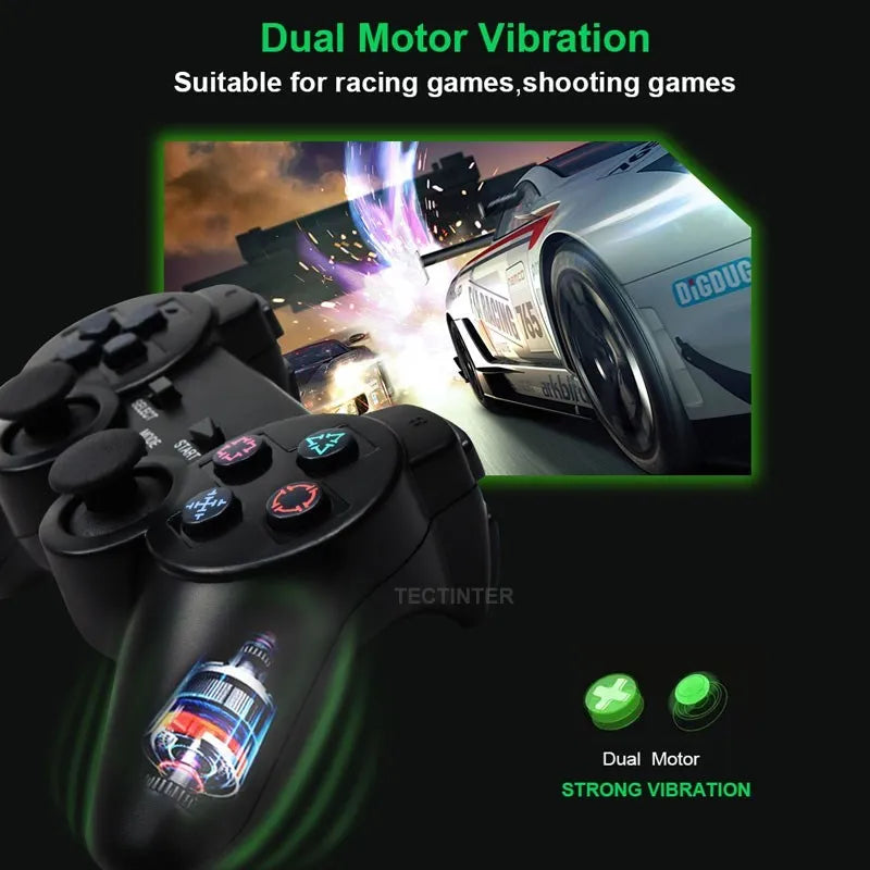 Wireless Gamepad for Sony PS2 Game Controller for Playstation 2 Joystick for PC  Joypad USB Game Controle with Dual Vibration