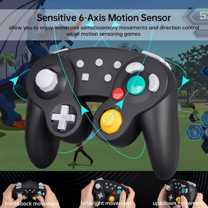 Bluetooth-Compatible Gamecube Controller For NS Switch 2/Switch Console Gamepad For Steam/Andriod/PC Joystick with Turbo Functio