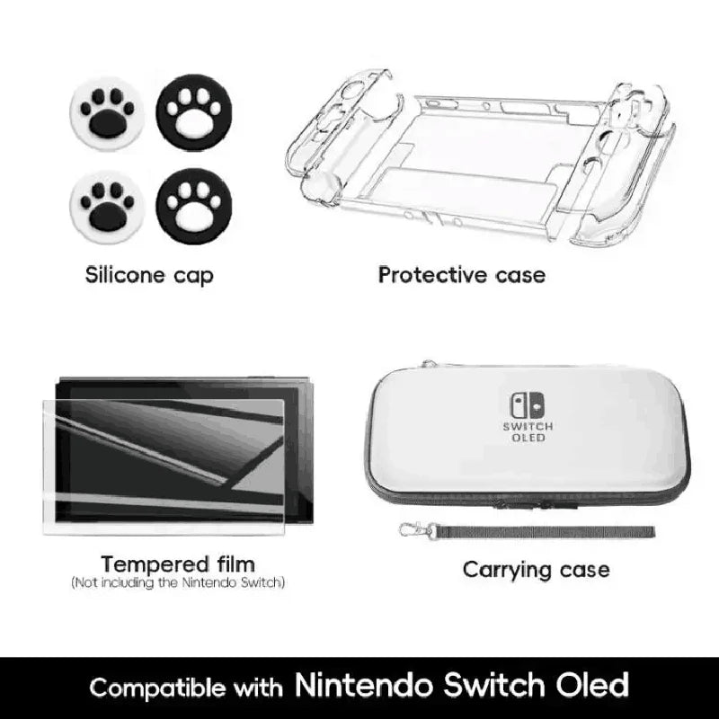 Carrying Case Storage Bag for Nintendo Switch OLED Travel Protective Case Hard Shell Cover Portable Pouch Switch Accessories