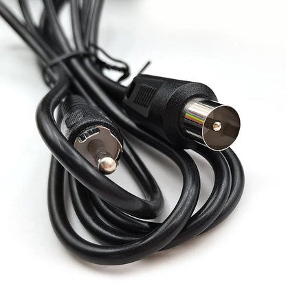 HISPEEDIDO Black RF TV LEAD CABLE  Cord  Connector FIT For  SEGA Mega Drive 1 MD1 Atari 2600