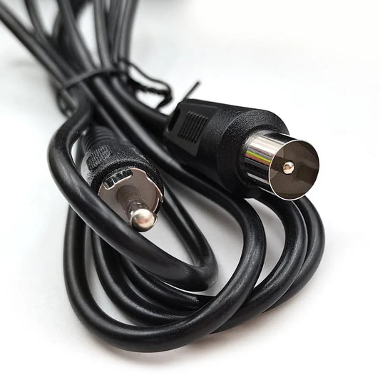 HISPEEDIDO Black RF TV LEAD CABLE  Cord  Connector FIT For  SEGA Mega Drive 1 MD1 Atari 2600