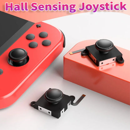Hall Sensing Joystick No Drifting Hall Electromagnetic Stick Higher Sensitivity Hall Thumb Stick for Nintendo Switch/OLED/Lite