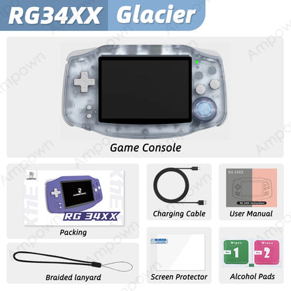 ANBERNIC RG34XX Retro Handheld Game Console 3.4''IPS Screen Linux System HDMI Output Classic Remake Game Player Sentimental Gift