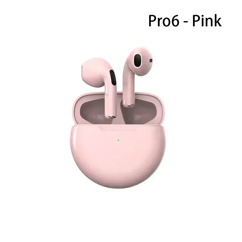 Pro 6 TWS Wireless Headphones with Mic Fone Bluetooth Earphones Sport Earbuds Running Pro6 Headset for Apple IPhone Xiaomi