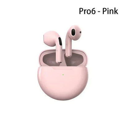 Pro 6 TWS Wireless Headphones with Mic Fone Bluetooth Earphones Sport Earbuds Running Pro6 Headset for Apple IPhone Xiaomi