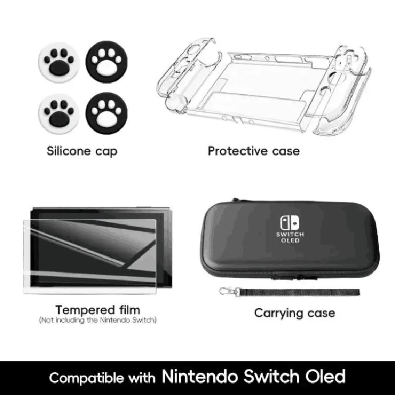 Carrying Case Storage Bag for Nintendo Switch OLED Travel Protective Case Hard Shell Cover Portable Pouch Switch Accessories