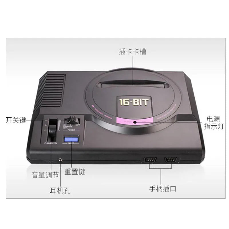 Wireless handle MD Sega game console 4K TV HDMI high definition Sega console Double yellow card black card wired