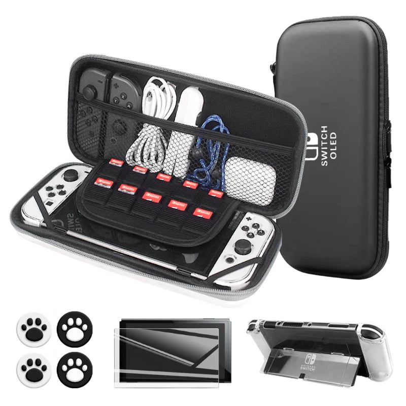 Carrying Case Storage Bag for Nintendo Switch OLED Travel Protective Case Hard Shell Cover Portable Pouch Switch Accessories