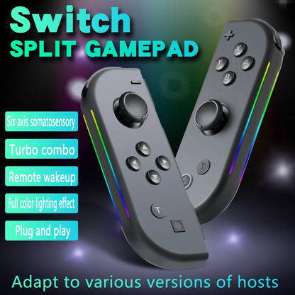 FORswitch Wireless for Joy-Con Controller RGB Small Handle with Colored Lights Left And Right for NS Host