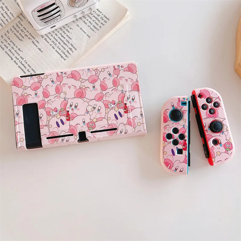 Kirby Cartoon Switch Case for Nintendo Switch Ns Oled Protective Case Anime Joy Con Silicone Soft Cover Game Console Accessories