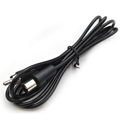 HISPEEDIDO Black RF TV LEAD CABLE  Cord  Connector FIT For  SEGA Mega Drive 1 MD1 Atari 2600