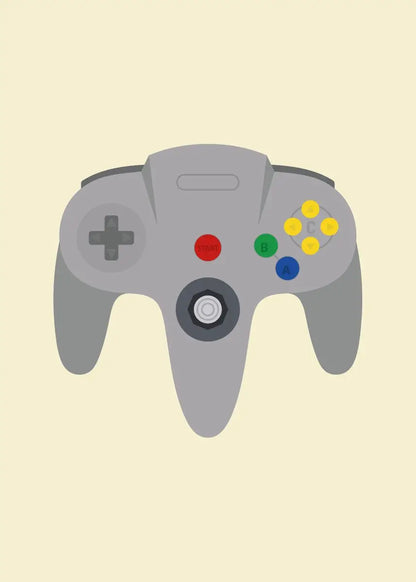 Retro Video Game Controllers Poster Handheld Game Console Gamepad Canvas Painting Wall Print Picture for Living Room Home Decor