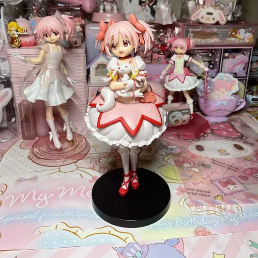 Original Genuine 17cm Sega Kaname Madoka Tamaki Iroha Anime Action Pvc Figure Model Doll Toy Figurine Collectiable Ornament