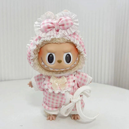 17cm Cute Mini Plush Doll'S Clothes Outfit Accessories For Korea Kpop Exo Labubu Idol Dolls Tops And Pants Clothing Diy Kid Gift