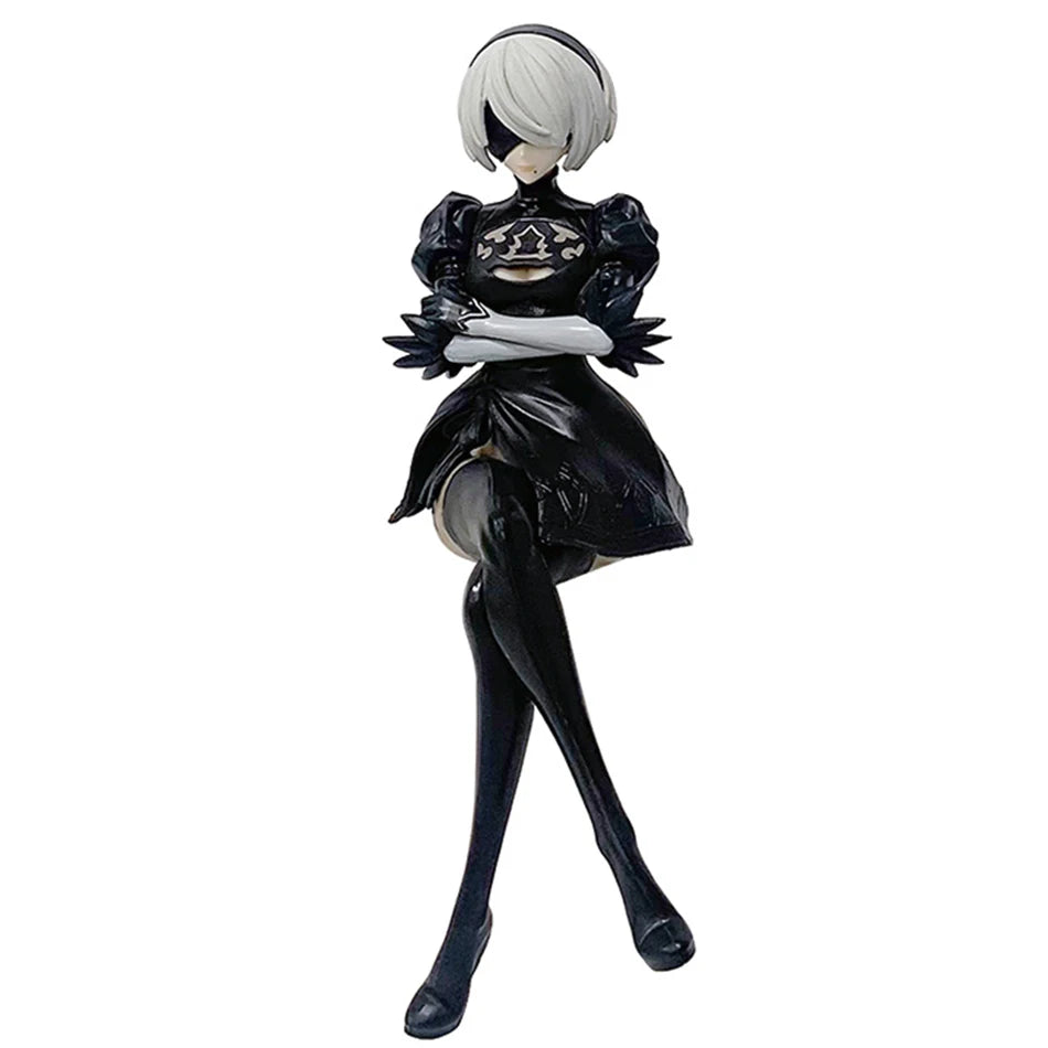 15Cm Anime Original SEGA Nier:automata Ver1.1A 2B Yorha No. 2 Type B Premium Chokonose Figure PVC Model Collectible Toys