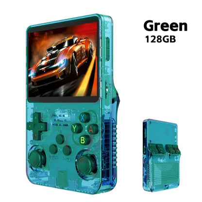 R36S open-source retro handheld video game console Linux system 3.5-inch IPS screen portable pocket video player 64GB 128GB gami