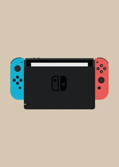 Retro Video Game Controllers Poster Handheld Game Console Gamepad Canvas Painting Wall Print Picture for Living Room Home Decor