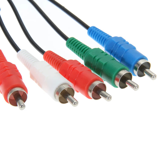 Component AV Cable for PS2 / PS3 / PS3 Slim, HD Multi Out Composite RCA Audio Video Cable for Sony Playstation PS3 (6 Feet)