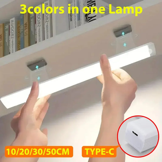 Wireless Motion Sensor LED Night Light USB-C Rechargeable Lamp for Closet, Wardrobe, Kitchen, Stairs, Cabinet, Room Backlight