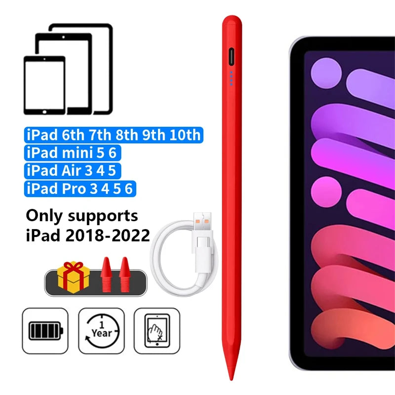 For Apple Pencil Palm Rejection Power Display iPad Pencil Pen For iPad 2022 2021 2020 2019 2018 Pro Air Mini Specific Stylus