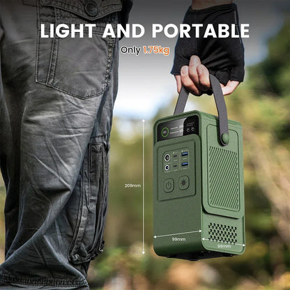 60000mAh Portable Power Station 200W 192Wh Fast Charging Power Bank External Battery for Outdoor Camping Generator Power Supply