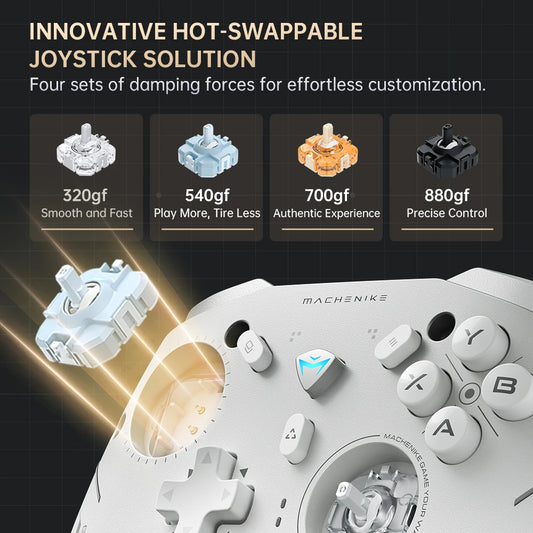 MACHENIKE G5Pro V2 Ultimate Gaming Controller Optical Trigger ABXY Button Hot-Swappable Joystick 4K Resolution For Switch PC
